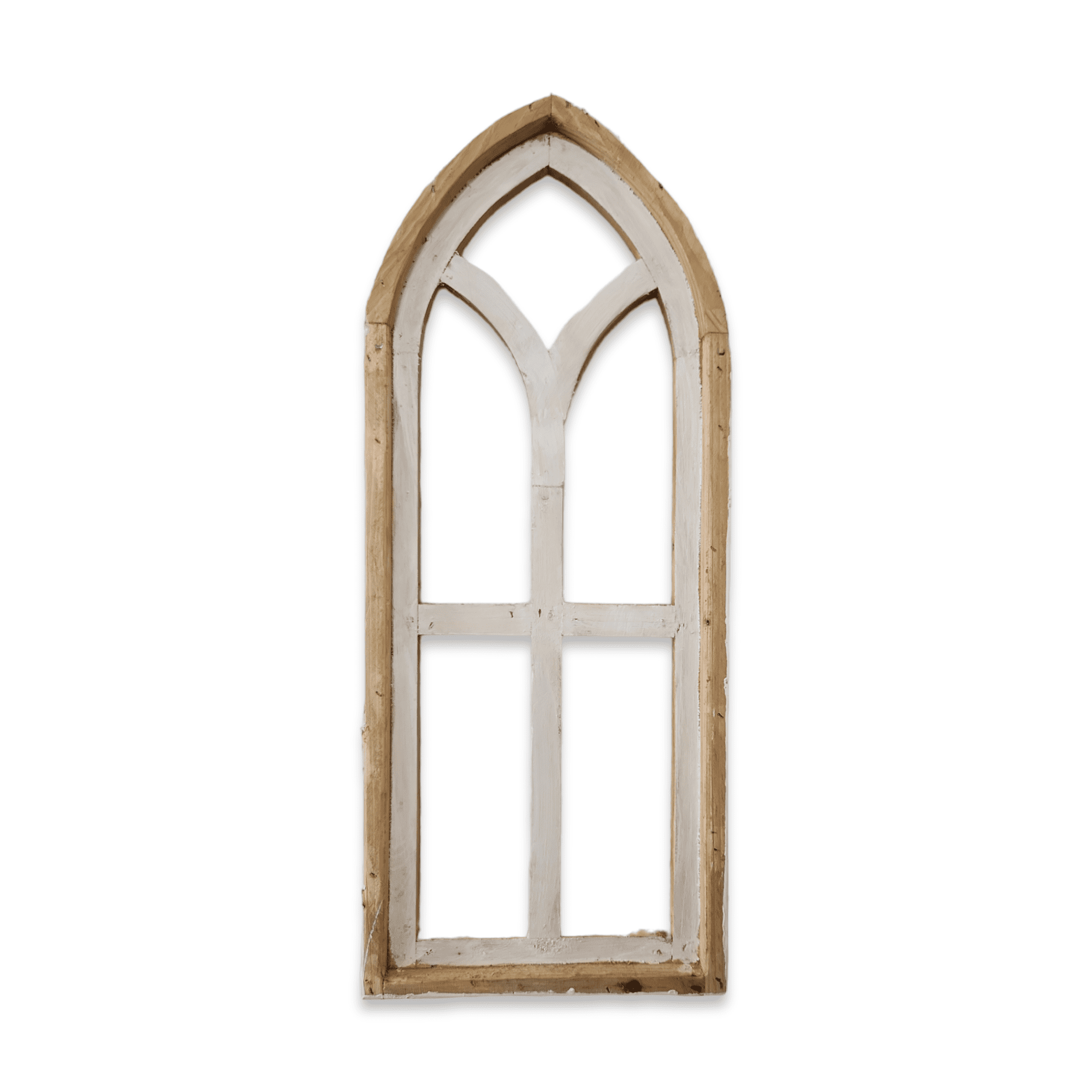 The Ivory Point Farmhouse Wooden Wall Window Arch Single -3 Sizes The Ivory Point Cathedral wall windowsRanch Junkie